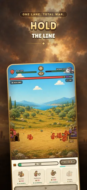 A battle: hold the line